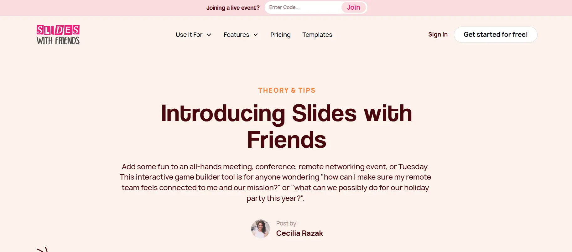 Slides With Friends Educational App